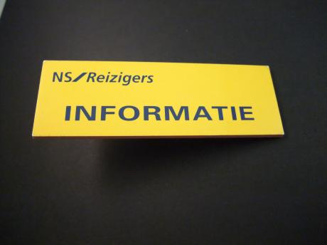 NS reizigers informatie (klantenservice) in NS kleuren badge